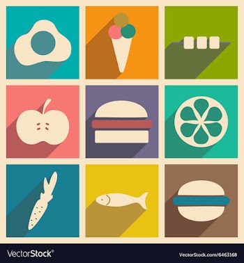 Flat with shadow concept and mobile application vector image