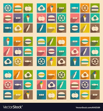 Flat with shadow concept and mobile application vector image
