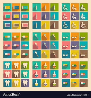 Flat with shadow concept and mobile application vector image