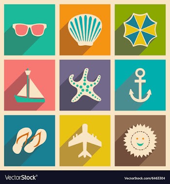 Flat with shadow concept and mobile application vector image