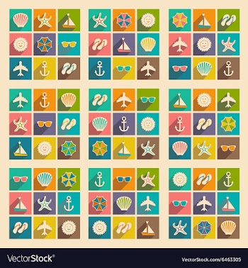 Flat with shadow concept and mobile application vector image