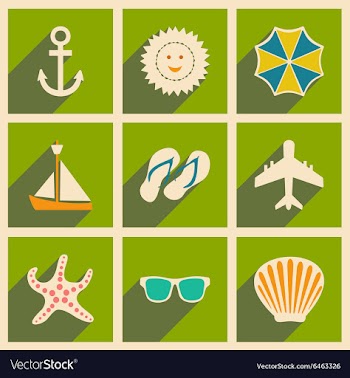Flat with shadow concept and mobile application vector image