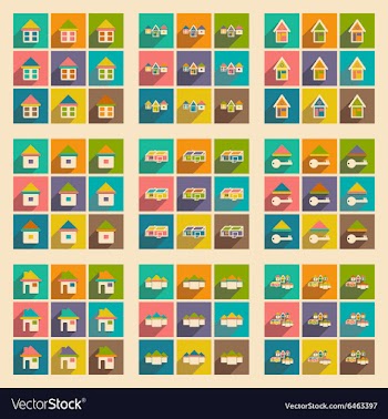 Flat with shadow concept and mobile application vector image