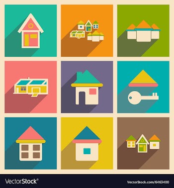 Flat with shadow concept and mobile application vector image