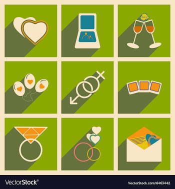 Flat with shadow concept and mobile application vector image