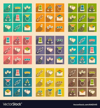 Flat with shadow concept and mobile application vector image