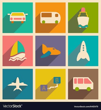 Flat with shadow concept and mobile application vector image