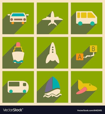 Flat with shadow concept and mobile application vector image