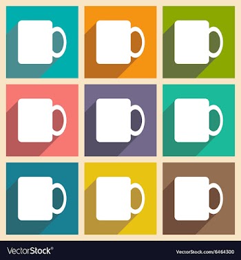 Flat with shadow concept and mobile application vector image