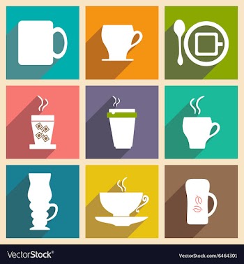Flat with shadow concept and mobile application vector image