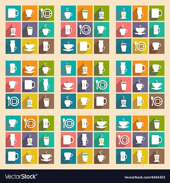 Flat with shadow concept and mobile application vector image