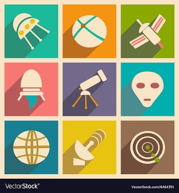 Flat with shadow concept and mobile application vector image