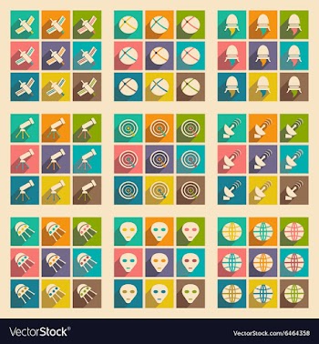 Flat with shadow concept and mobile application vector image