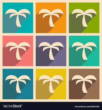 Flat with shadow concept and mobile application vector image