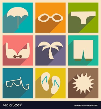 Flat with shadow concept and mobile application vector image