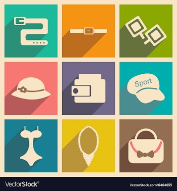 Flat with shadow concept and mobile application vector image