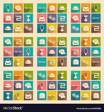 Flat with shadow concept and mobile application vector image