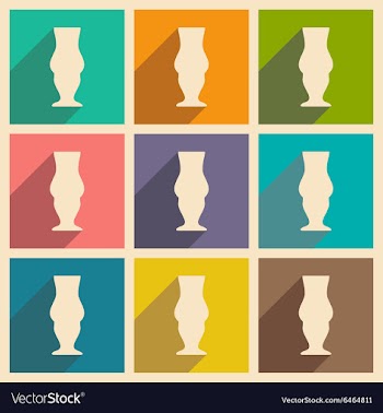 Flat with shadow concept and mobile application vector image