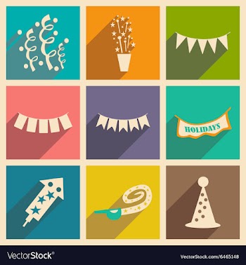 Flat with shadow concept and mobile application vector image