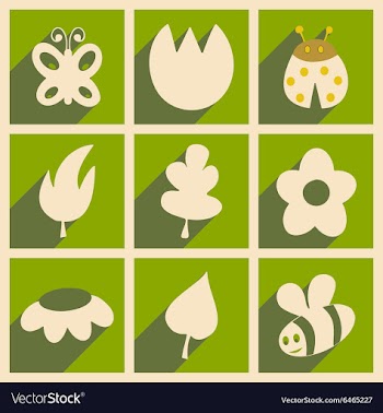 Flat with shadow concept and mobile application vector image