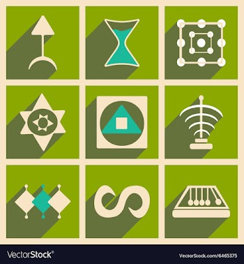 Flat with shadow concept and mobile application vector image