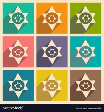 Flat with shadow concept and mobile application vector image