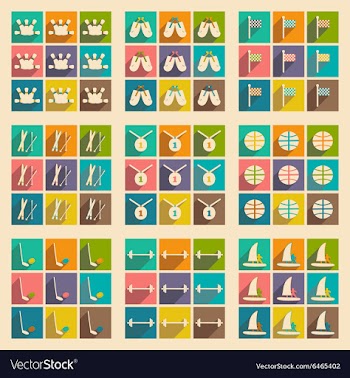 Flat with shadow concept and mobile application vector image