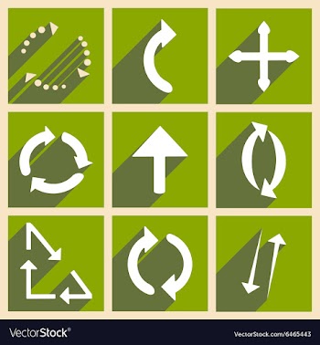 Flat with shadow concept and mobile application vector image