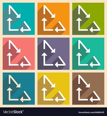 Flat with shadow concept and mobile application vector image