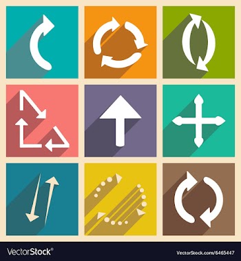 Flat with shadow concept and mobile application vector image