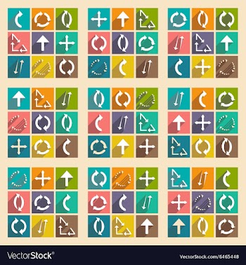 Flat with shadow concept and mobile application vector image