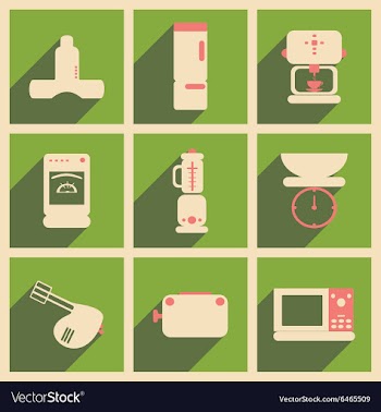 Flat with shadow concept and mobile application vector image
