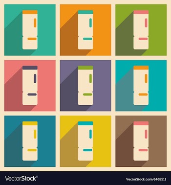 Flat with shadow concept and mobile application vector image