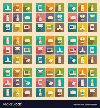 Flat with shadow concept and mobile application vector image