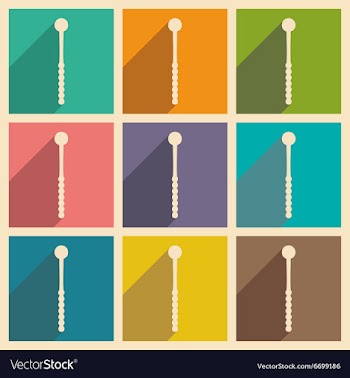 Flat with shadow concept and mobile application vector image