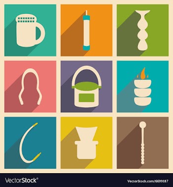 Flat with shadow concept and mobile application vector image
