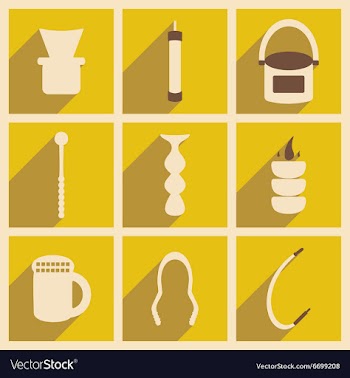 Flat with shadow concept and mobile application vector image