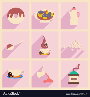 Flat with shadow concept and mobile application vector image