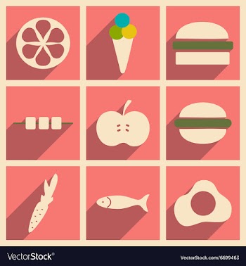 Flat with shadow concept and mobile application vector image