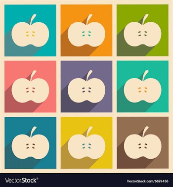 Flat with shadow concept and mobile application vector image