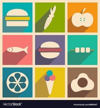 Flat with shadow concept and mobile application vector image
