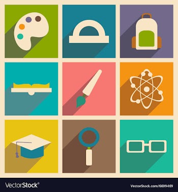 Flat with shadow concept and mobile application vector image