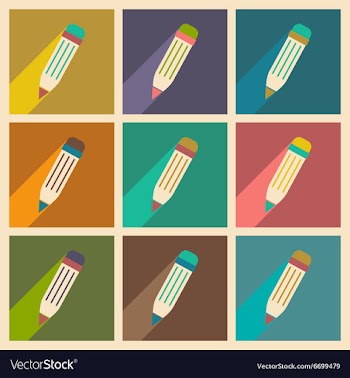 Flat with shadow concept and mobile application vector image