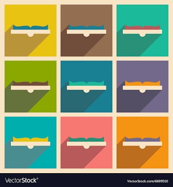Flat with shadow concept and mobile application vector image