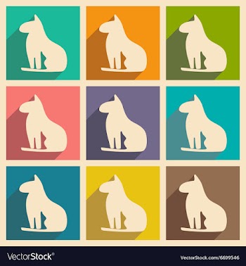 Flat with shadow concept and mobile application vector image