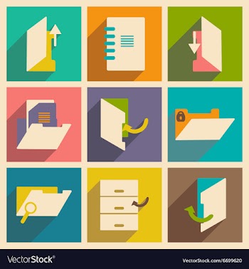 Flat with shadow concept and mobile application vector image