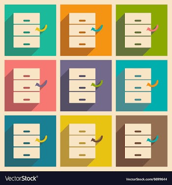 Flat with shadow concept and mobile application vector image