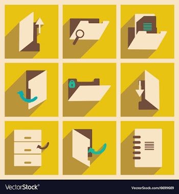 Flat with shadow concept and mobile application vector image