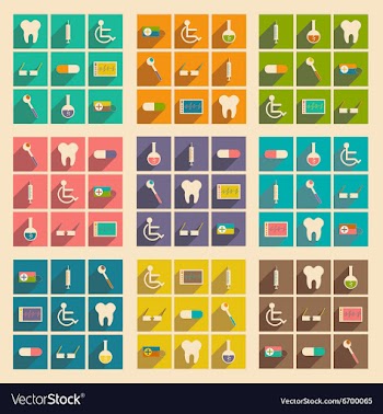 Flat with shadow concept and mobile application vector image