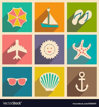 Flat with shadow concept and mobile application vector image
